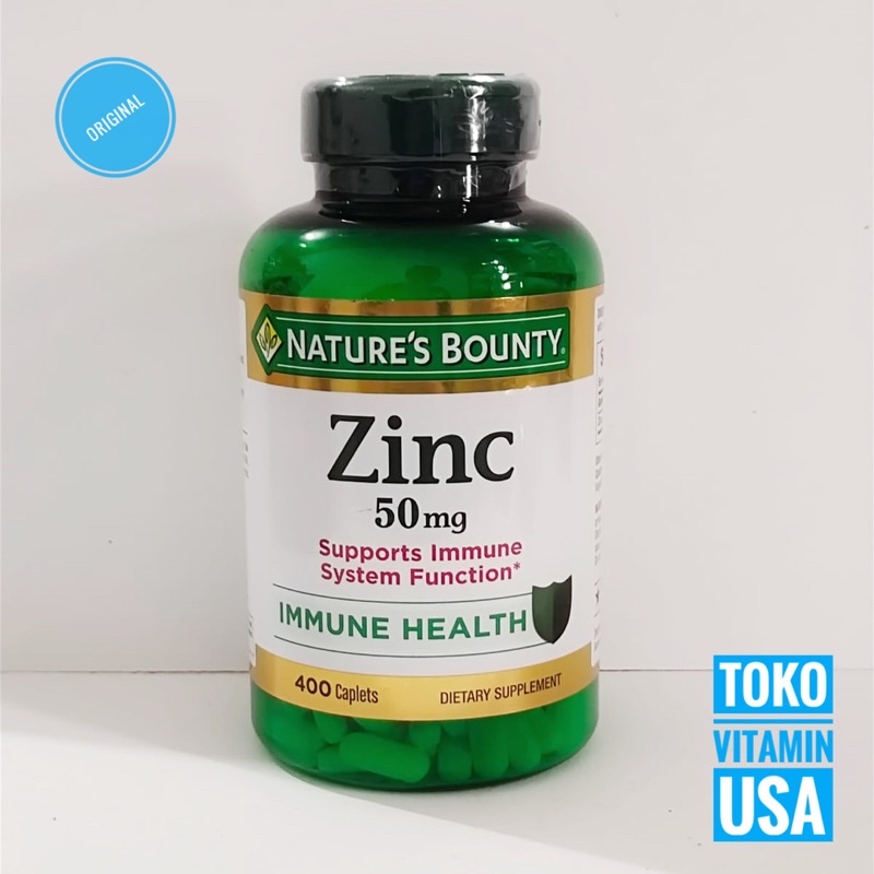 Nature's Bounty Zinc 50mg isi 400 Caplets Natures Bounty Zinc 50 mg