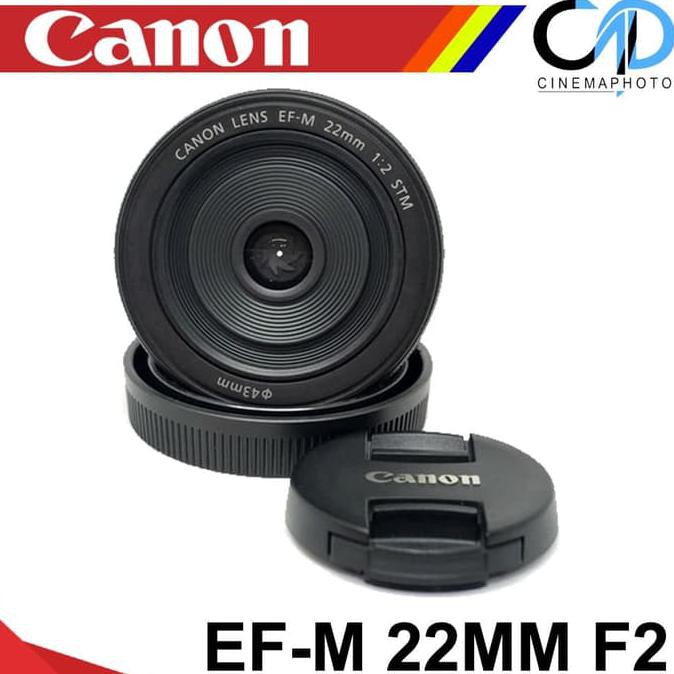 [BISA BAYAR DITEMPAT] Lensa Fix Bokeh Mirrorless Canon EF-M 22mm STM Hitam - Cleaning Kit PROMO Kode