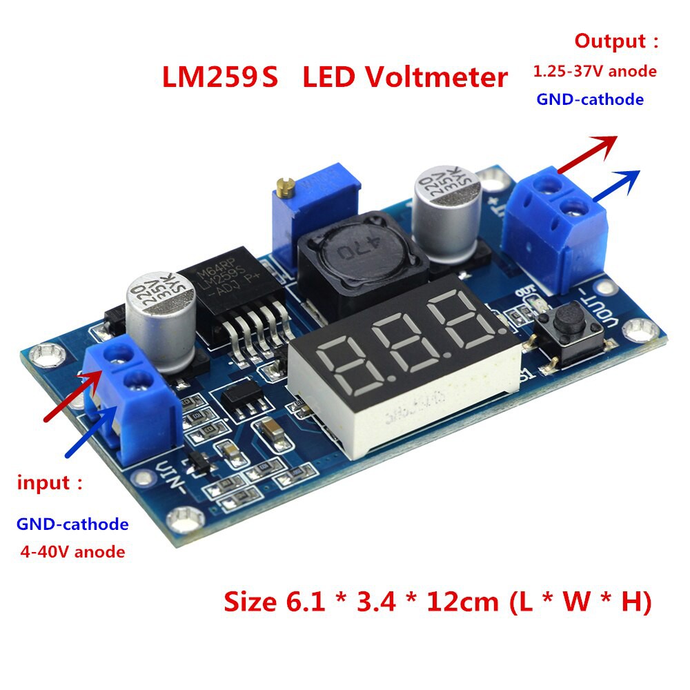 Step Down LM 2596 dan Voltmeter (D4002)