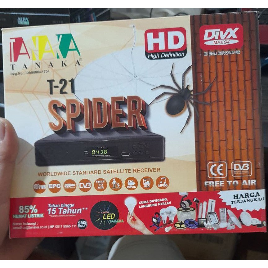 Receiver Tanaka T21 Spider HD TV SATELITE