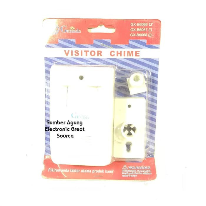 Visitor Chime Gaxindo GX-B6066 6066 Alarm Sensor Gerak Toko Bel Otomat