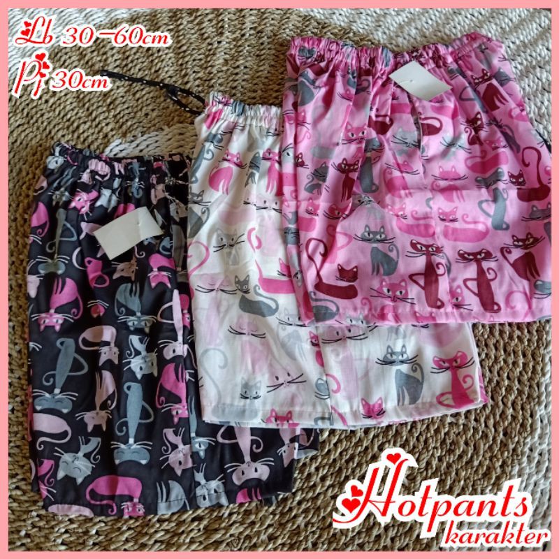 [Fashion Wanita] Celana HOTPANTS karakter | motif | terbaru | murah