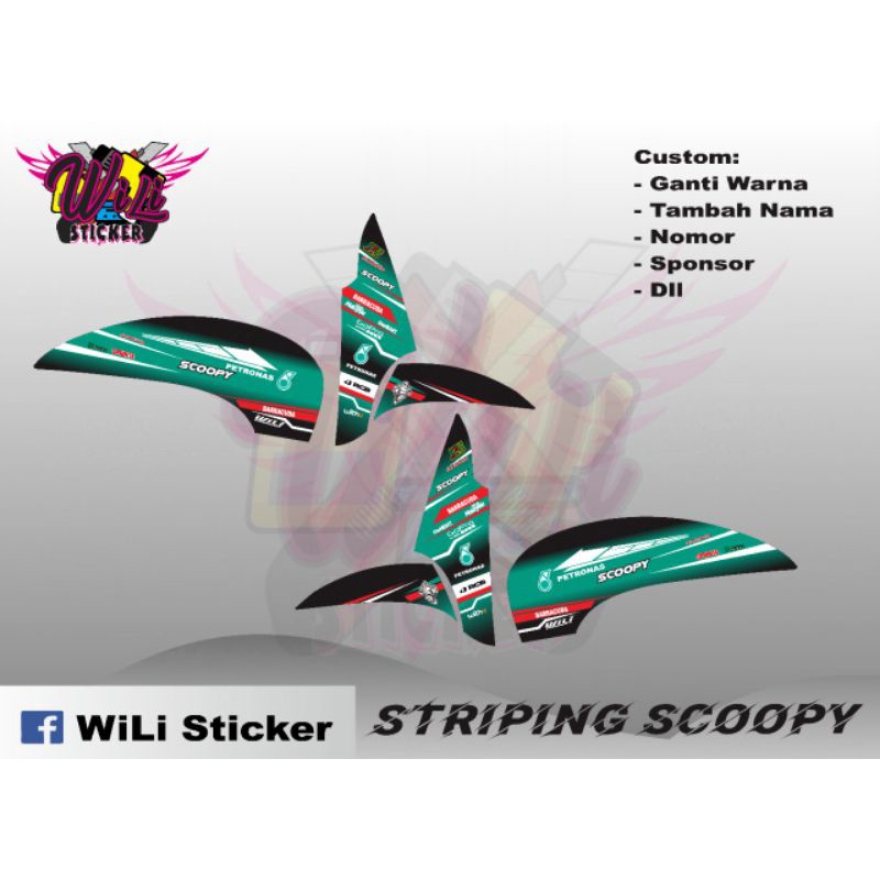 Striping Scoopy 2016 motif petronas
