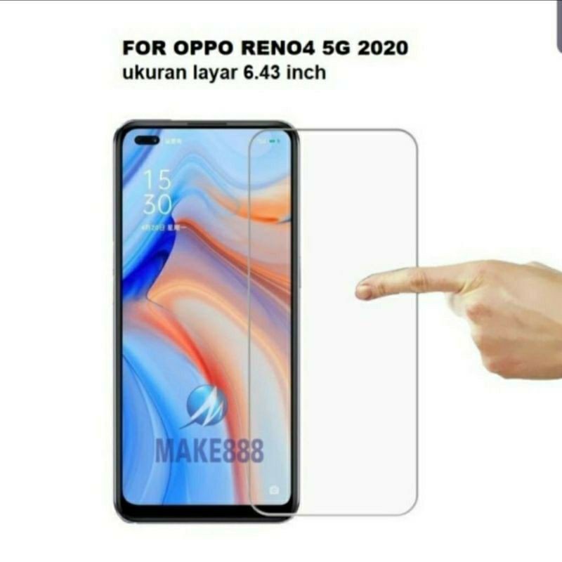 Oppo Reno 4 / 4F / 5 / 5F Temper Glass Anti Gores Kaca Full Glue Screen Guard Protector Clear Reno4