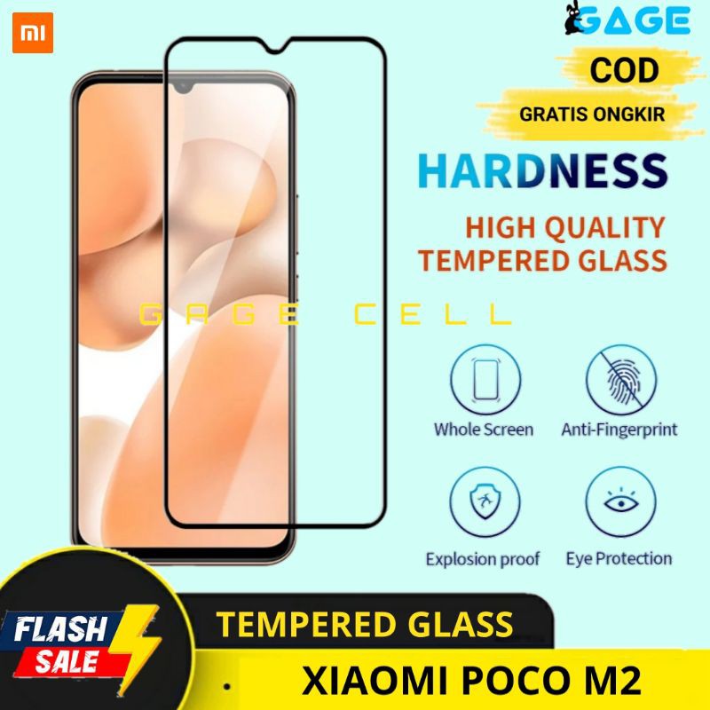 PREMIUM TEMPERED GLASS FULL LAYAR TG ANTI GORES KACA XIAOMI POCO M2 SCREEN PROTECTOR