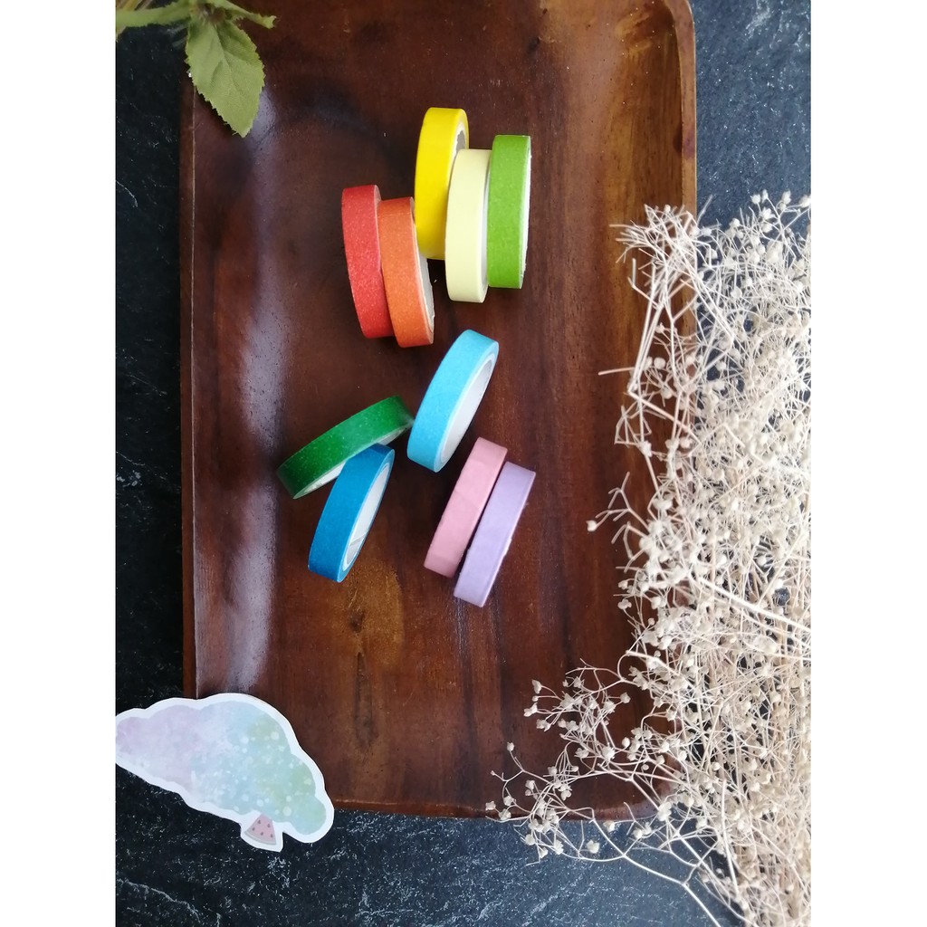

[Sample: 20 cm] Washi Tape Warna Sample Decorative, Journal, Scrapbooking, Hiasan