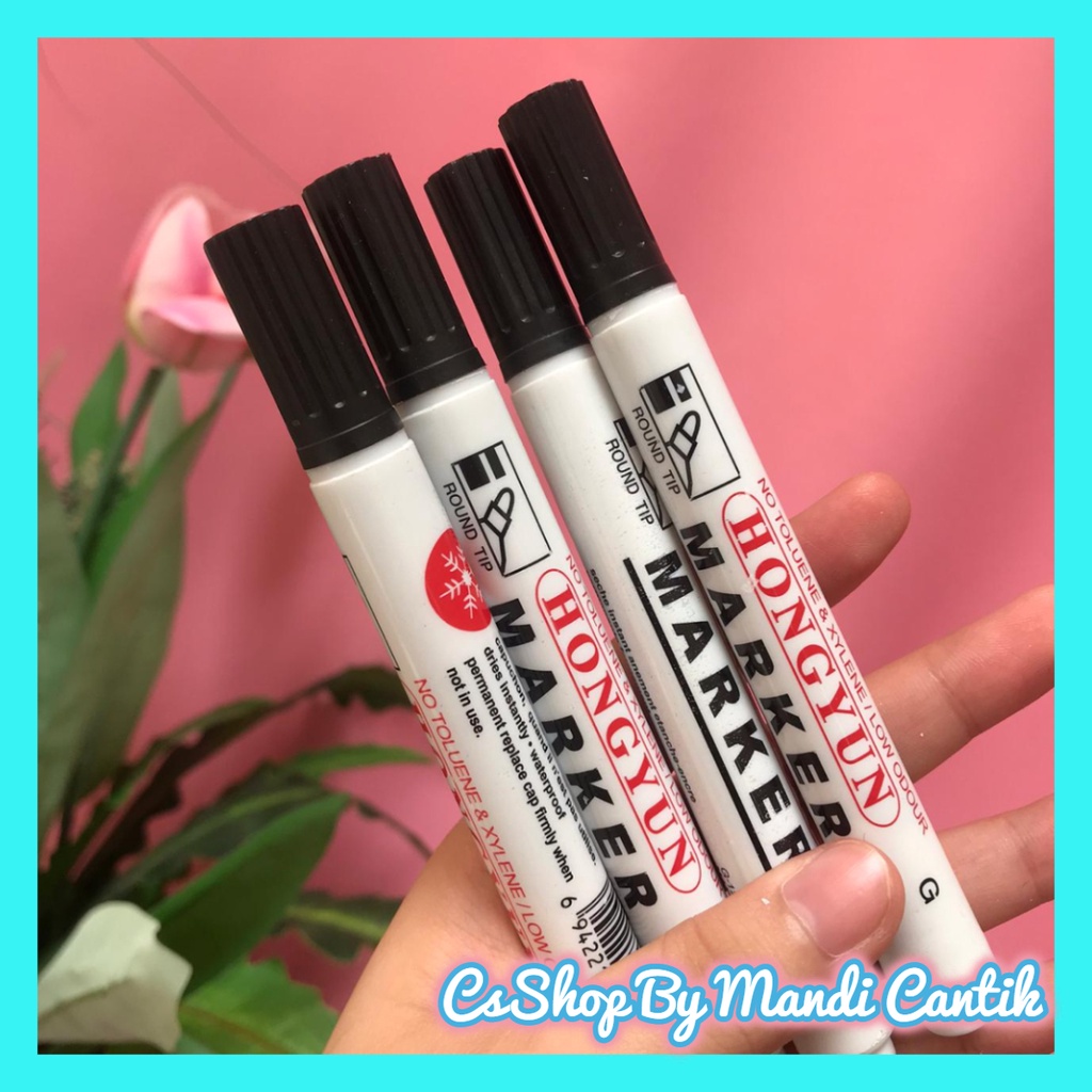 

Spidol hongyun spidol permanen warna hitam bisa cod jakarta termurah