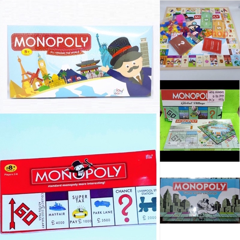 monopoli international besar jadul around the world merah real estate global village permainan beli 