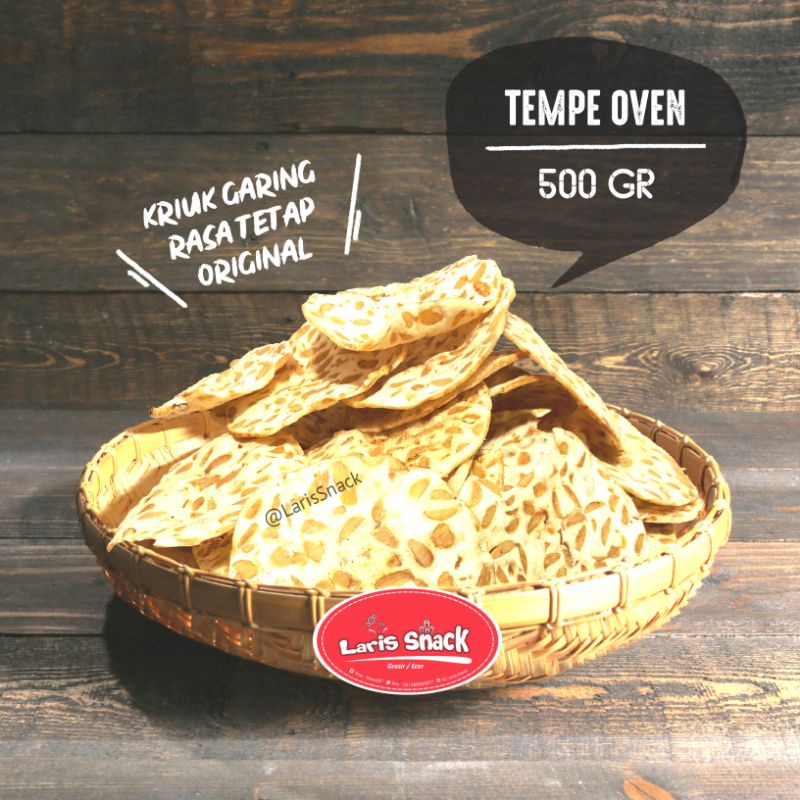 

Keripik Tempe Oven Garing Renyah Snack Kiloan 500gr