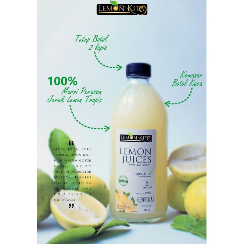 

Lemon Juices 100 % perasan lemon organik