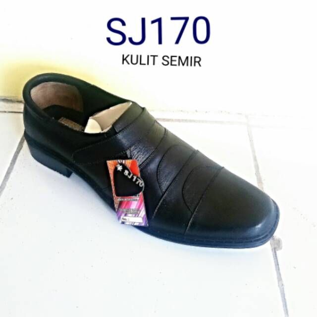 Mandiens - Sepatu Pantofel Kulit Asli PDH SJ170 Original Medali Export Quality