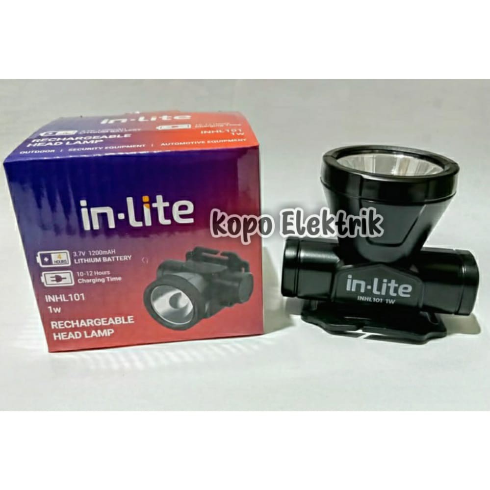 Inlite Senter Kepala / Rechargeable Head Lamp 1 Watt - Putih