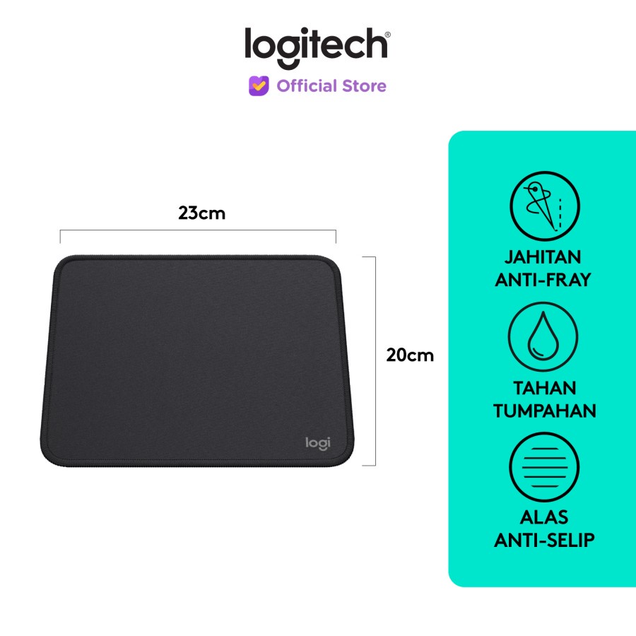 Logitech Mouse Pad Studio Series Alas Polos, Anti-Slip