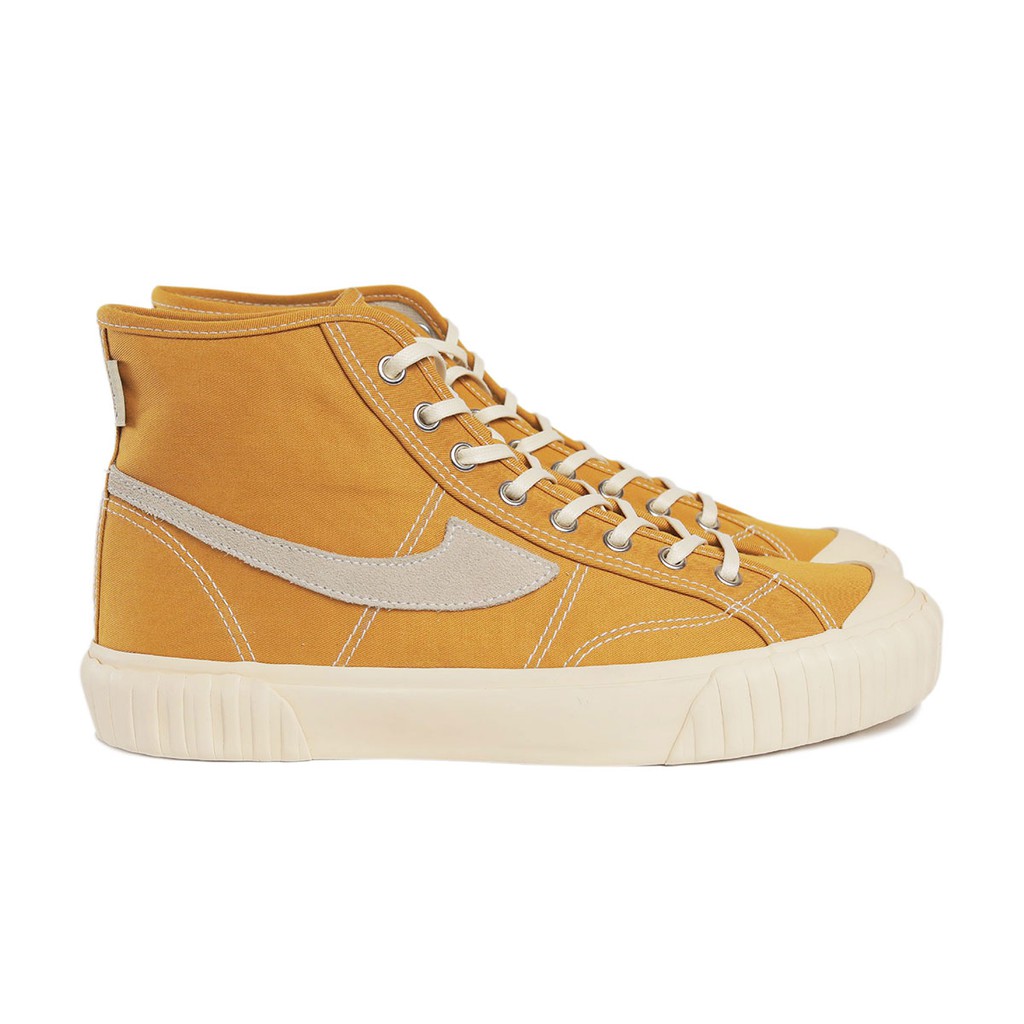 Sepatu Compass Vintage Hi Originial Quaranty (Black White/Maroon/Mustard/Green/Grey/Navy)-Mustard