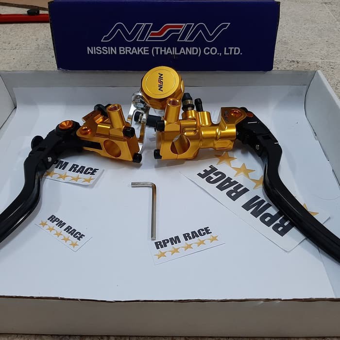 Handle Master Rem Nissin Gold Handel Master Rem Kiri Kanan Nissin Gold 1set Gold Universal