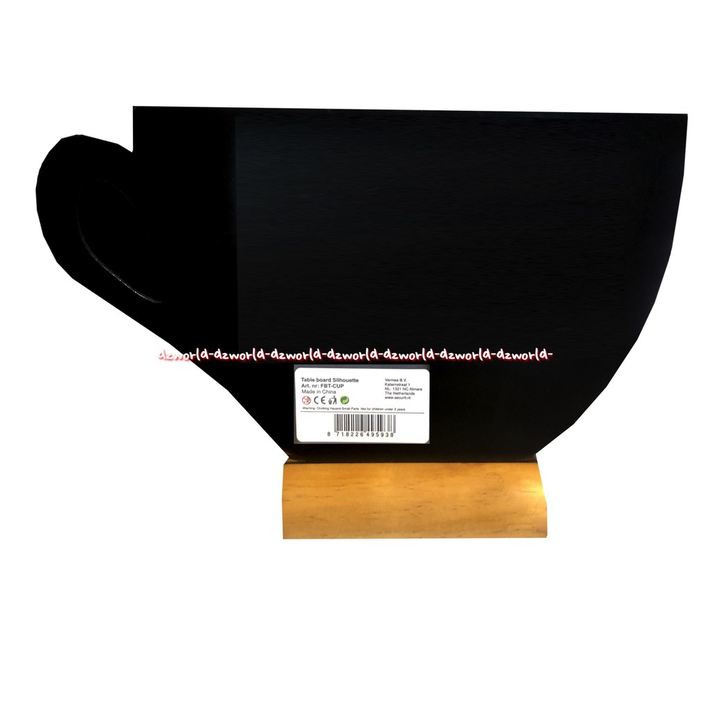 Securit Table Chalkboard Silhouette Papan Tulis Hitam Model Cangkir Gelas Papan Buletin