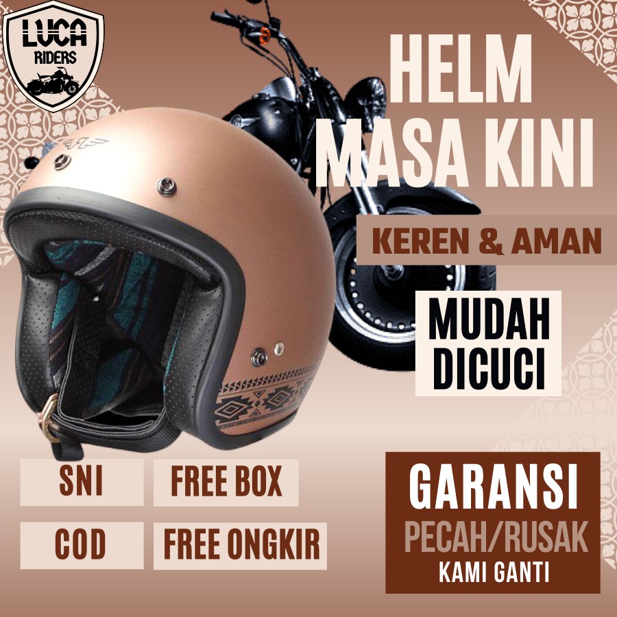Helm Pria Dewasa Half Face Murah Kyt Paket Ganteng Couple Helmet Motor Hlm Bogo
