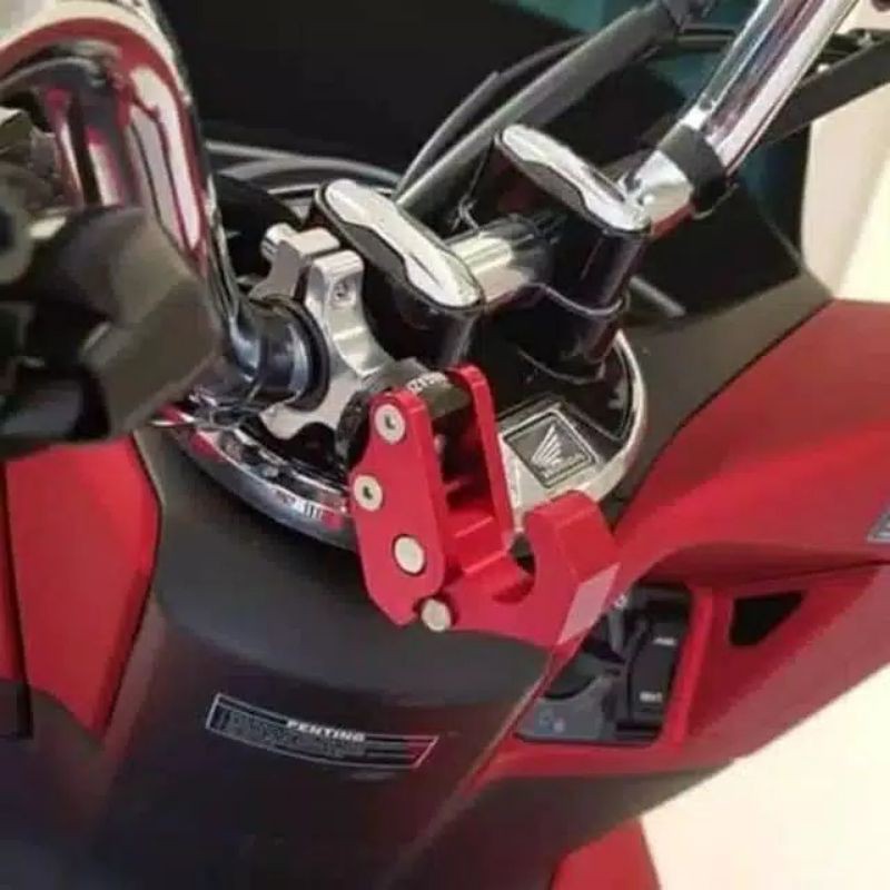 Gantungan Barang Motor Jepit Di stang Universal Pcx,Adv,Vixion,Cb150r,Versa,Byson Dan Motor Lainnya