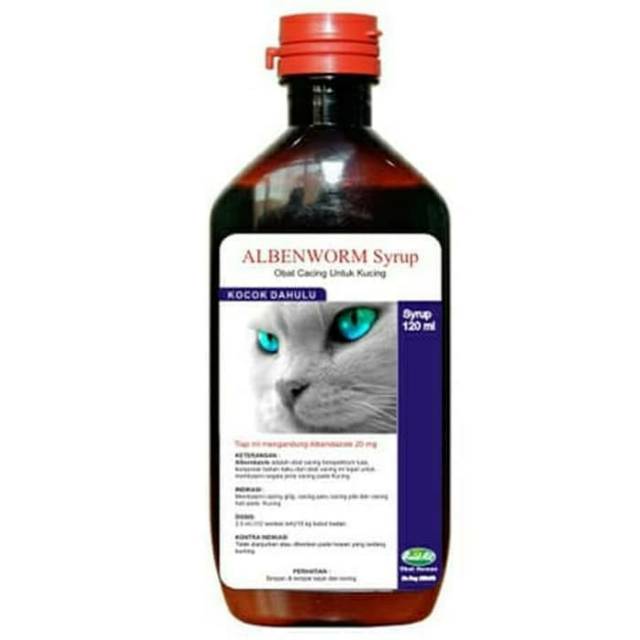 ALBENWORM SYRUP CAT 20ML Obat Cacing Kucing Sirup Alben Worm Raid All 20 ml