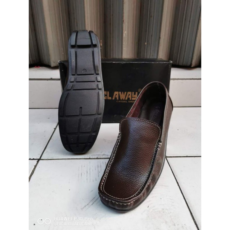 Sepatu Casual Kulit Pria Claway Big Size 44-46 ( Produksi Sendiri ) / Sepatu Selop Bustong Ogana Big Size 44-46 Og 01 ( Produksi Sendiri )