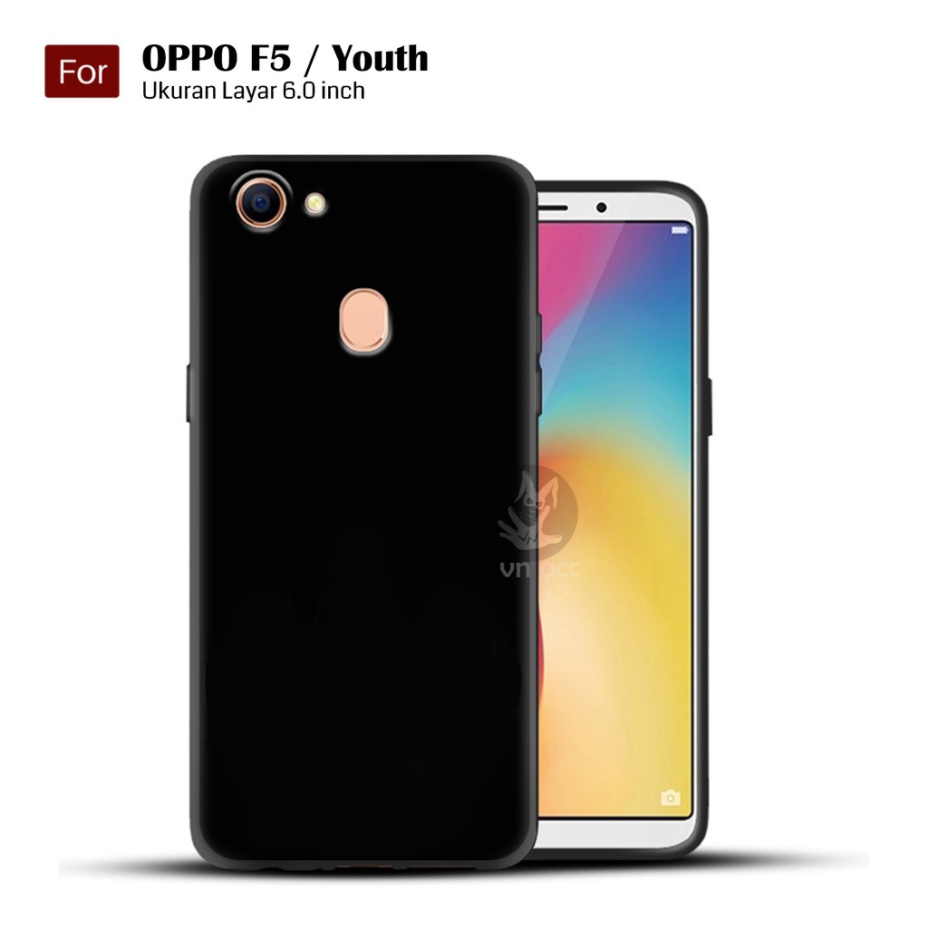 Darknight Oppo F5 / Youth | Slim Case Black Matte Softcase Premium Baby