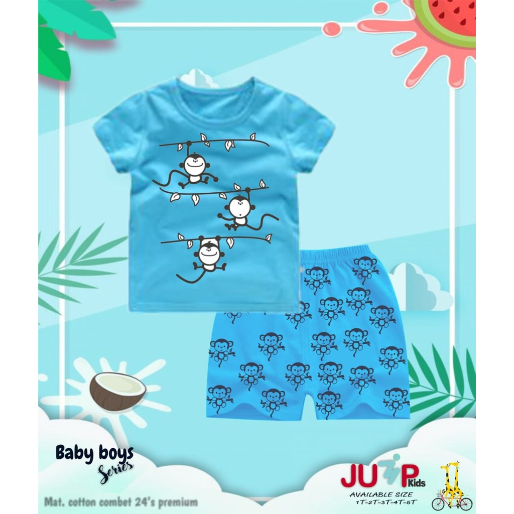 BAJU TIDUR PIYAMA ANAK BABY BOY SERIES USIA 1-5 TAHUN