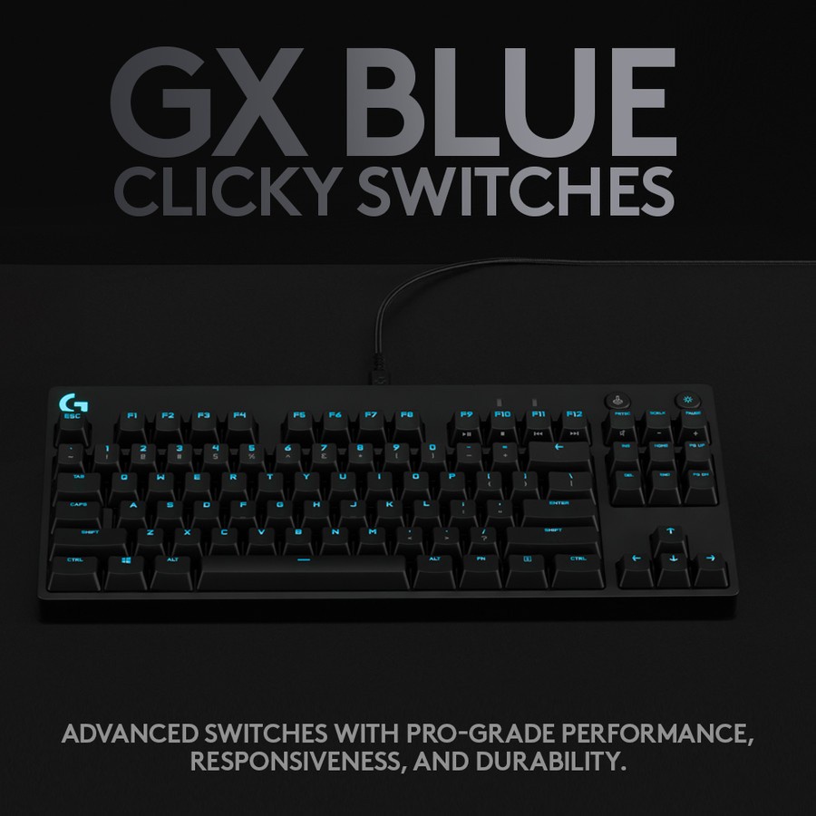 Logitech G Pro Clicky Keyboard Gaming Mechanical TKL RGB for eSports