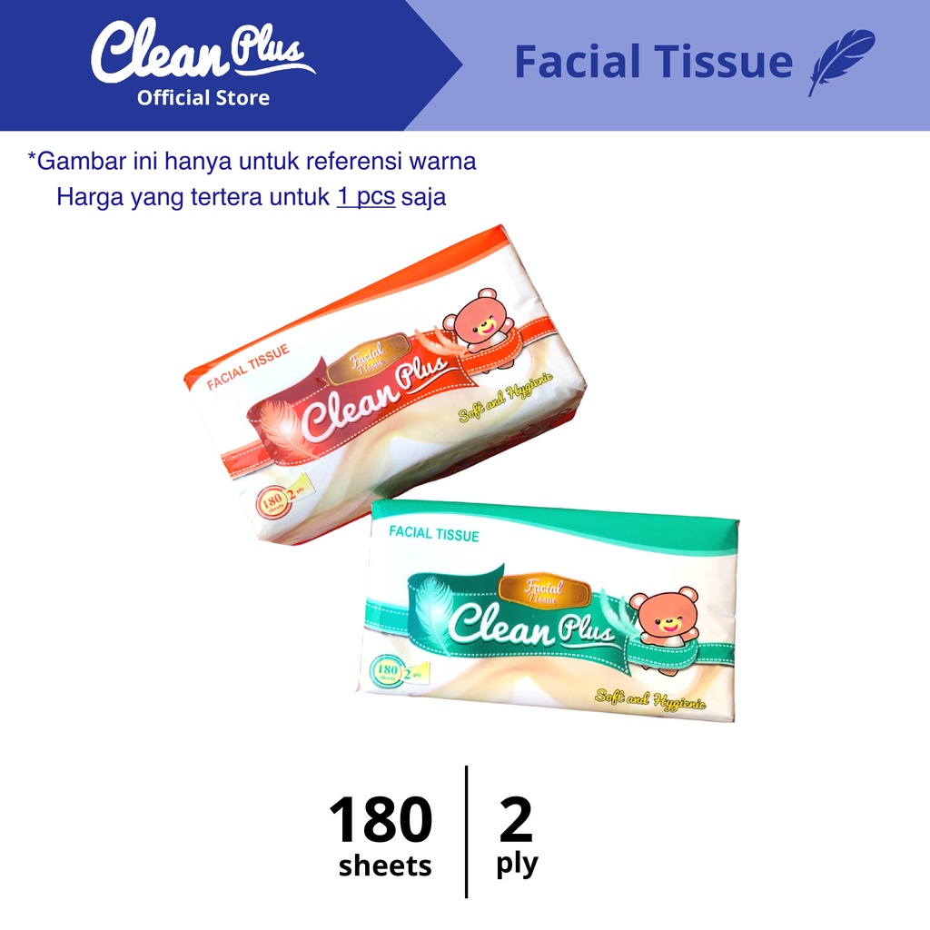 CLEAN PLUS / MONTIS Tissue Tisu Wajah 180/250 lembar