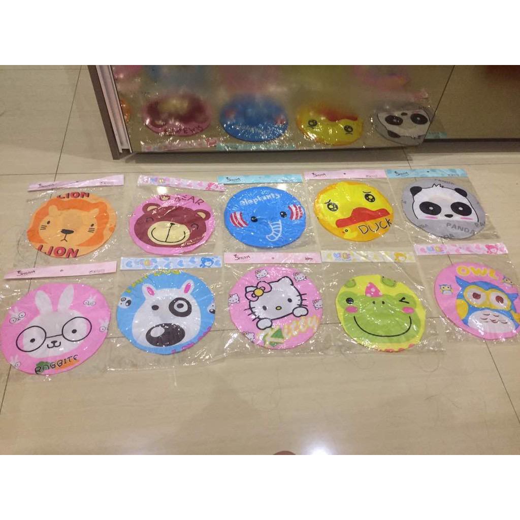 Shower Cap Karakter Kartun Topi Mandi Lucu WaterProof plastik