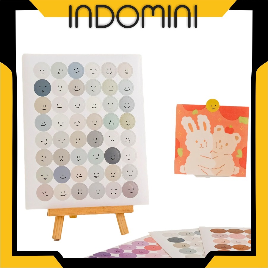 

INDOMINI R441 1Lembar INS Smiley Face Stiker Scrapbooking Planner Label Stiker Alat Tulis Sekolah