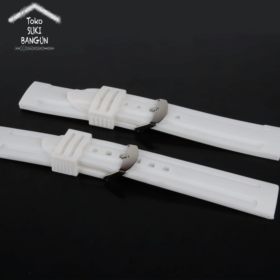 TALI JAM 24mm Rubber COLOR Strip Emboss Watch Band Strap