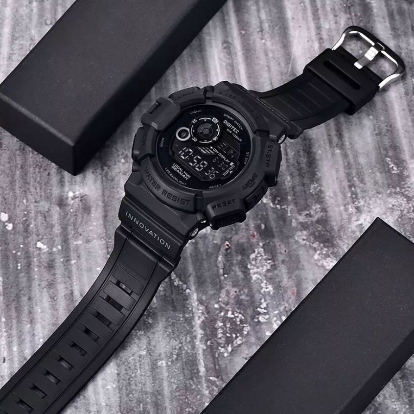 JAM TANGAN ORIGINAL DIGITEC MUDMAN DG 2028T/DG-5028T FULLBLACK