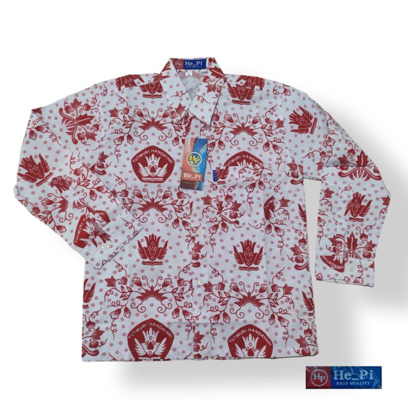 Baju batik SD lengan panjang seragam sekolah