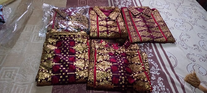 Setelan Batik Songket Palembang Mewah & Elegant Couple Keluarga