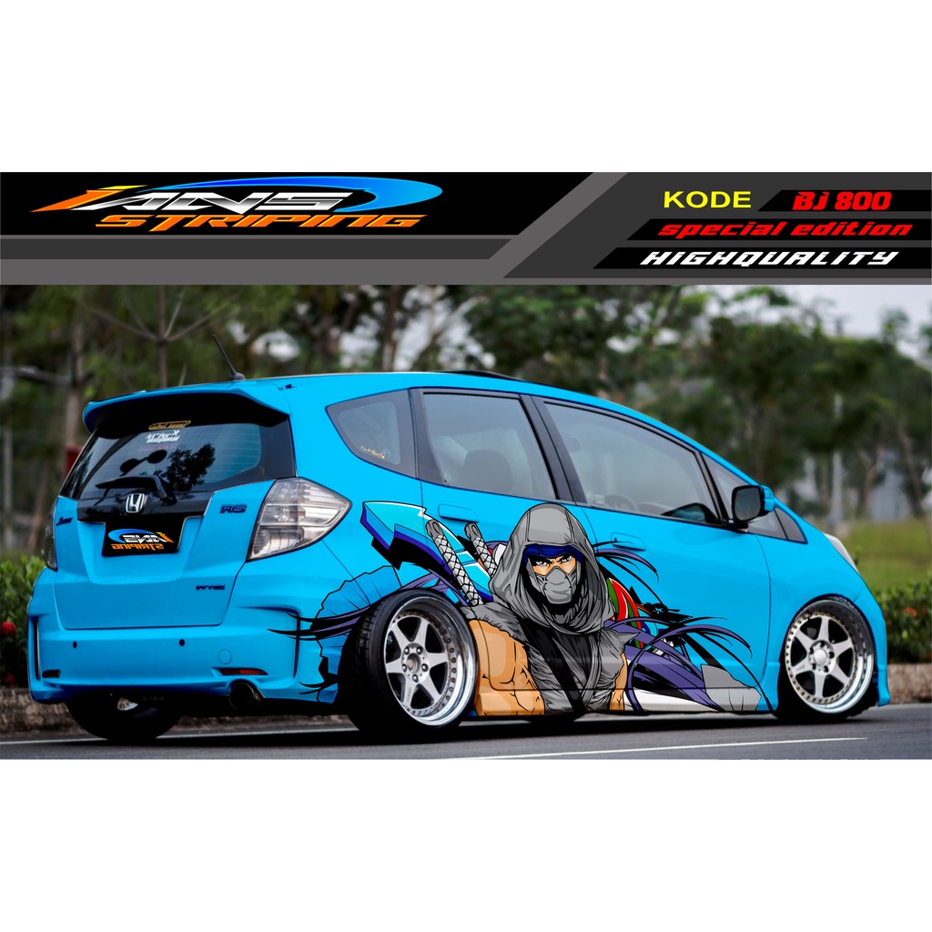 VARIASI STICKER MOBIL HONDA BRIO / JAZZ RS / MOBILIO / AGYA / YARIS / ATOS / STICKER MOBIL