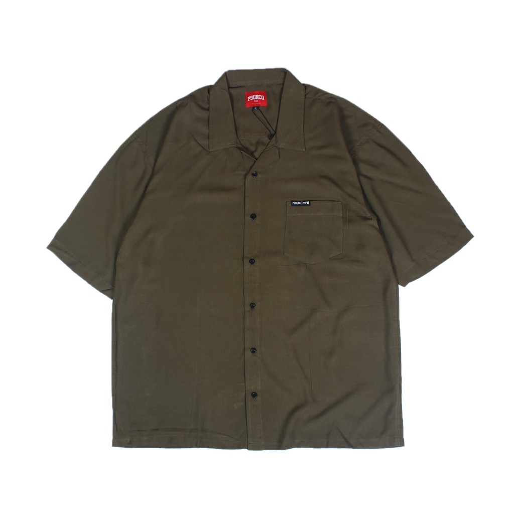 PSDN.CO Oversize Casual Shirt - Army