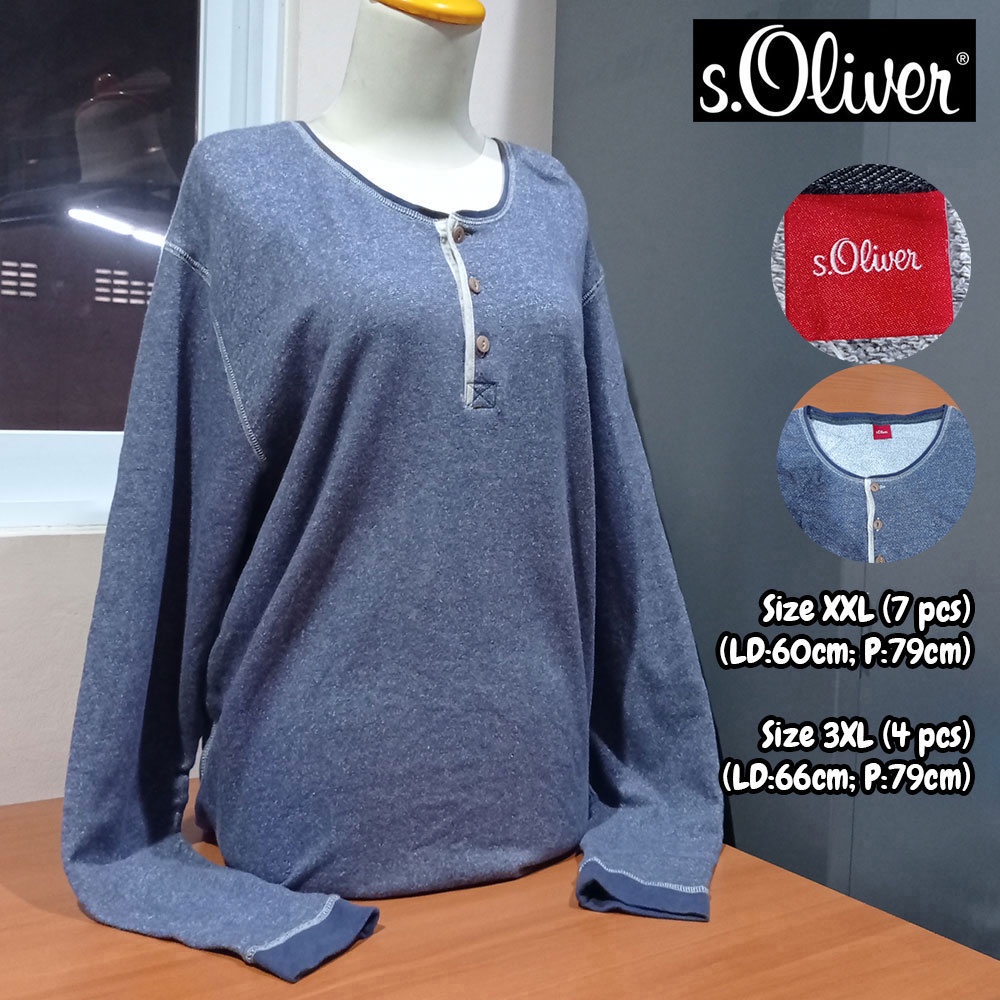 Sweater Hoodie Wanita S.OLIVER Ada Kancing Biru
