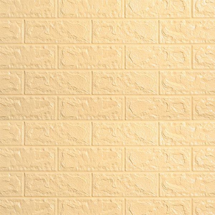 WALLPAPER 3D ZT0107 BRICK FOAM CREAM WALLPAPER DINDING BATU BATA