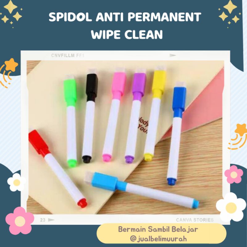 

WIPE CLEAN PEN SPIDOL PULPEN TIDAK PERMANEN SPIDOL MUDAH DIHAPUS AMAN UNTUK ANAK SPIDOL PULPEN ANAK