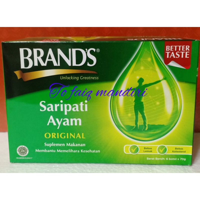 

Supplemen Brand's Saripati Ayam Original 42 Gr (isi 6 botol)