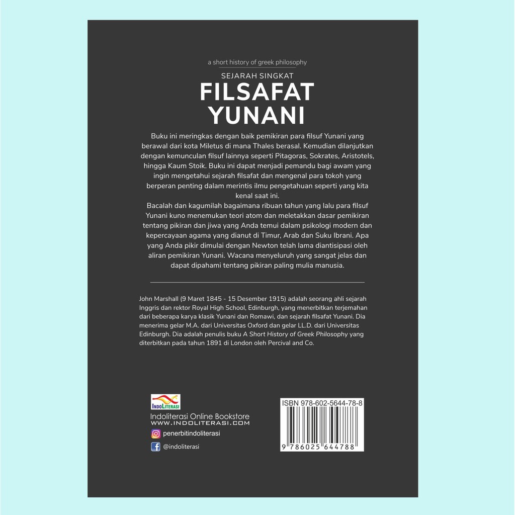 Buku Sejarah Singkat Filsafat Yunani John Marshall Shopee Indonesia