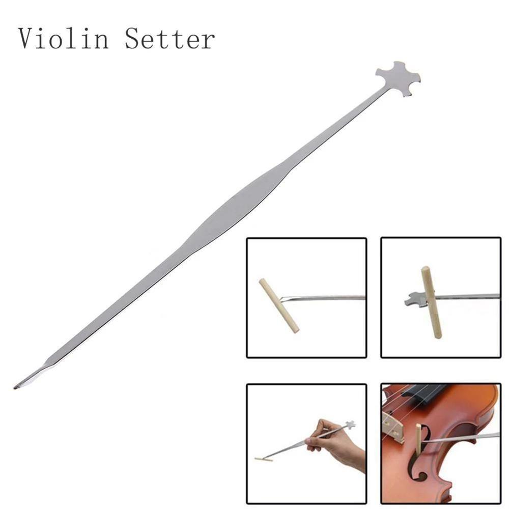 [Elegan] Sound Post Setter Stainless Steel Tahan Lama Frets Hook Untuk Kuningan Violin Biola Aksesoris Menyesuaikan Alat