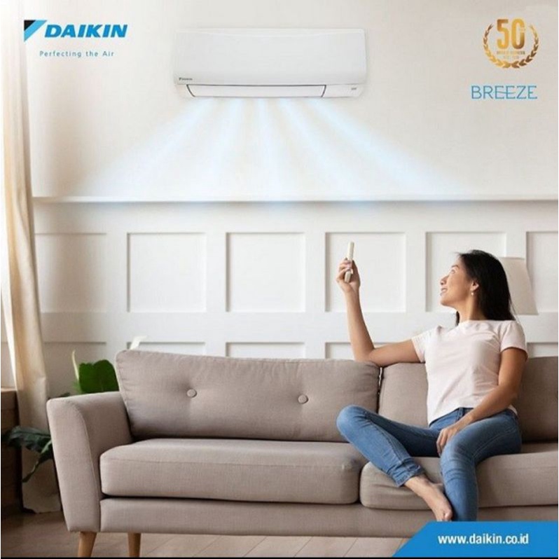 AC DAIKIN 1 PK FTP-25AV14 BREEZE NEW SERI MALAYSIA R32 + Instalasi Pemasangan