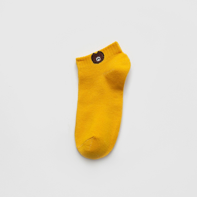 AliMaMa - KAOS KAKI BEAR - Kaus Kaki Perempuan Laki Laki Unisex Mata Kaki Ankle Sock Socks Murah Medan-KUNING