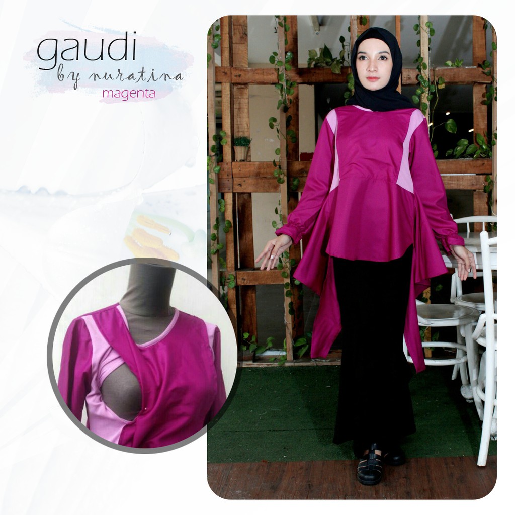 Gaudi Magenta Baju Menyusui Hybrid