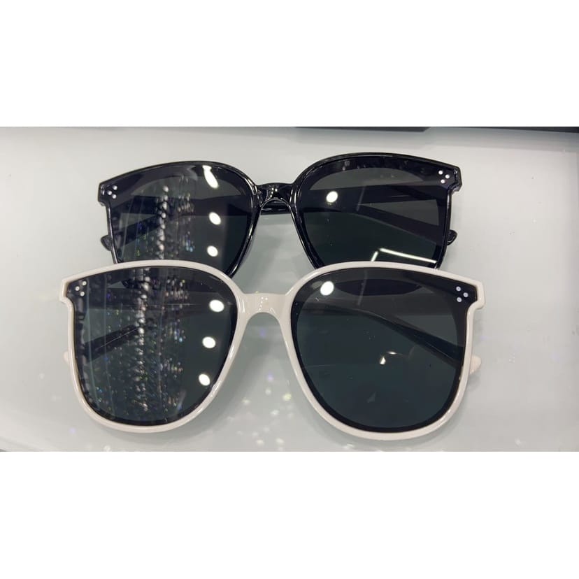 Korean Design Retro Mata Kucing Kacamata Hitam Wanita Sunglasses Tiga Titik Import