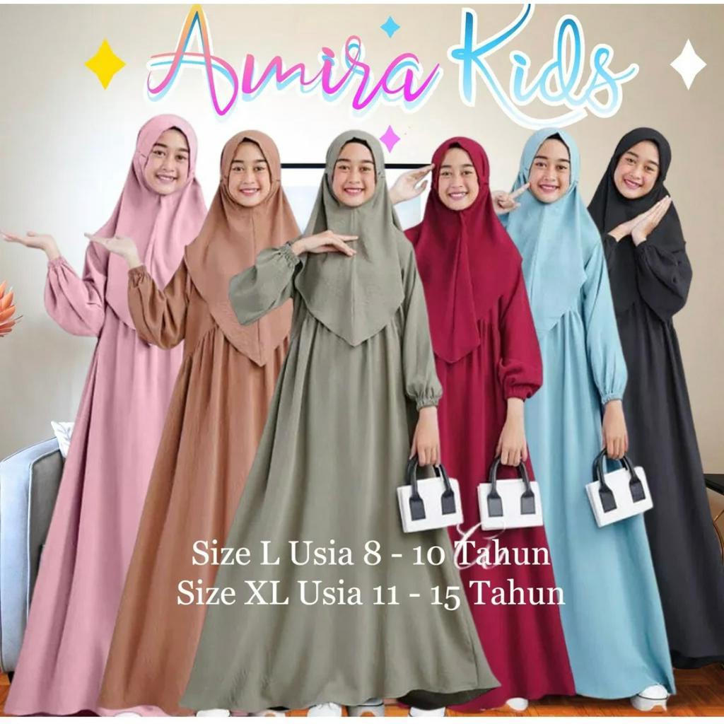 AMIRA DRESS KIDS SET SYARI / GAMIS ANAK REMAJA TERBARU / GAMIS ANAK TANGGUNG TERMURAH