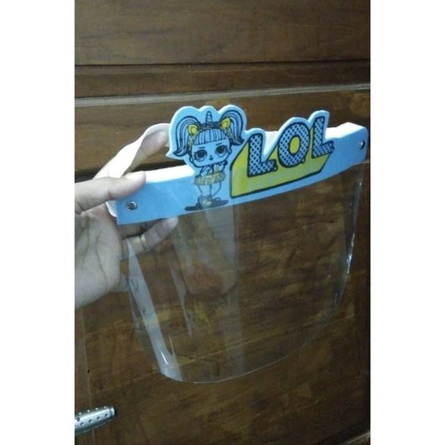 Face Shield gambar LOL (warna random)