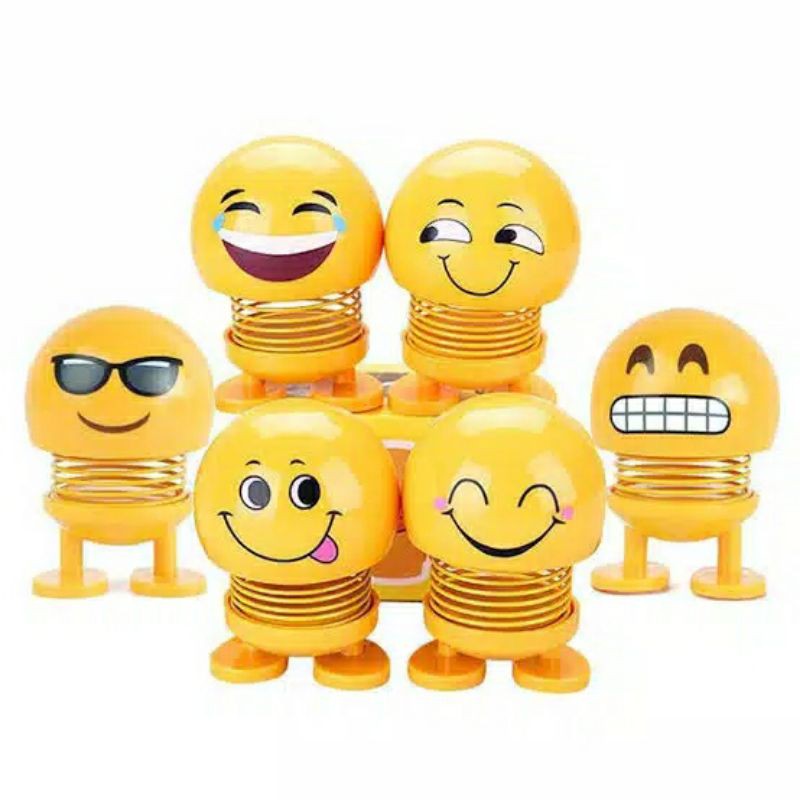 Brgunik - R152 Boneka Emoticon Emoji Goyang / Emoji doll LED Shaking Head