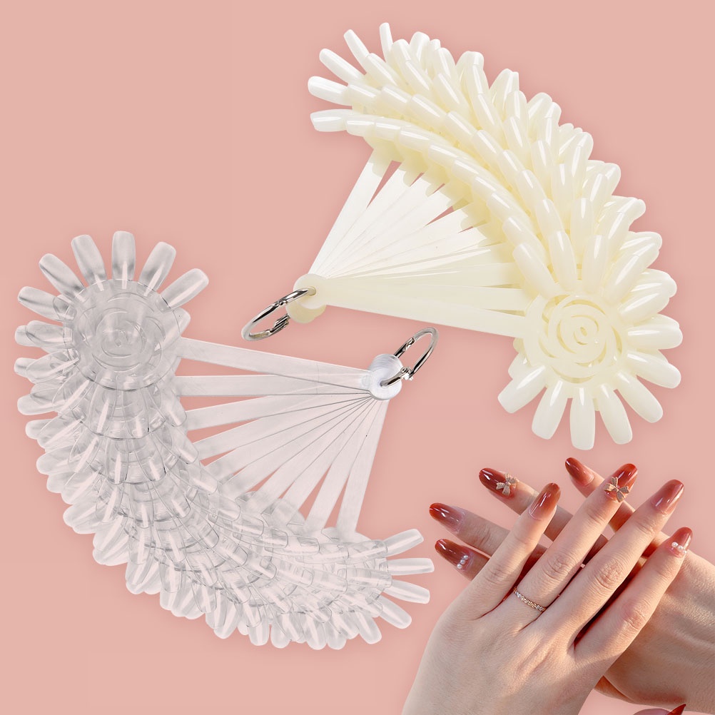 [KUKU PALSU] 120 Tips Nail Art Display Design Acrylic Polish Fan Board Practice Wheel Sticks